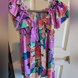 Floral Ruffle Dress Size Medium